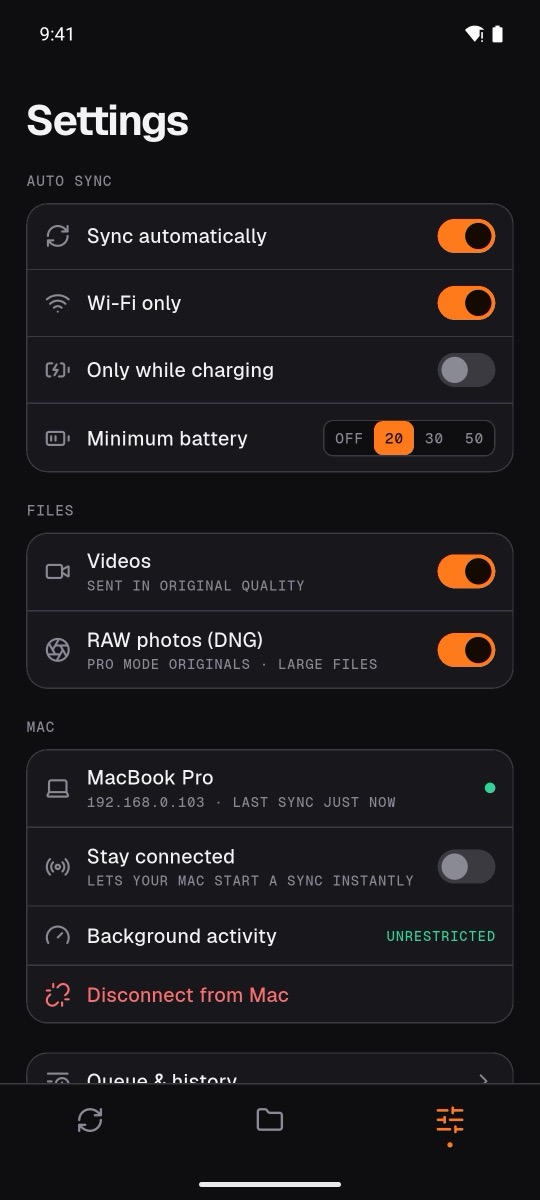 Settings